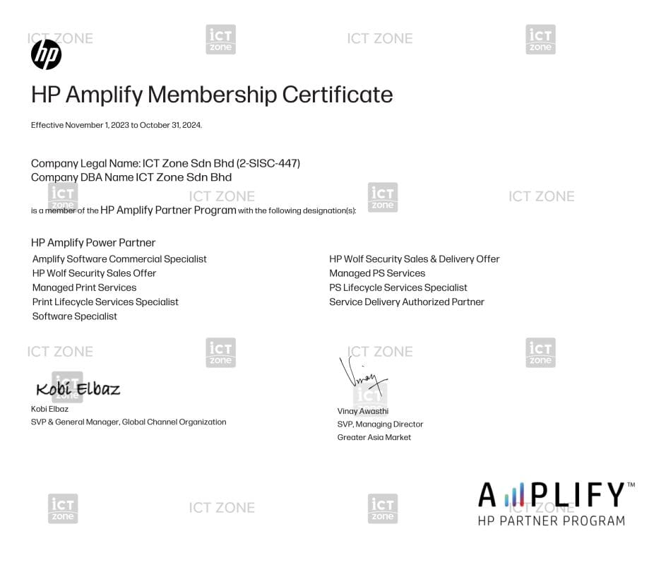 Accreditation - ICT Zone Asia Berhad